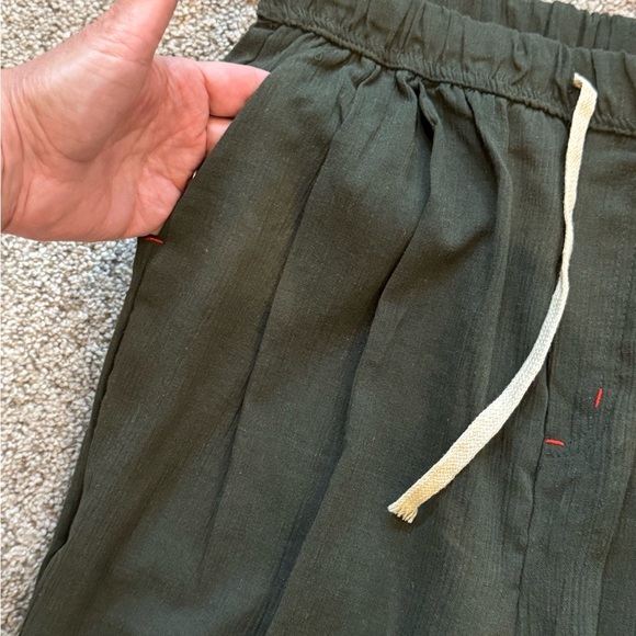 Men’s Baggy Y2K Streetwear Joggers Olive Green Loose Fit Harem Pants M/L - Picture 3 of 11